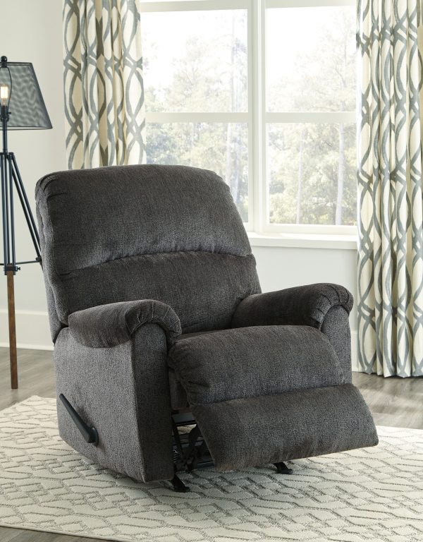 Ballinasloe - Smoke - Rocker Recliner - Fabric Discount