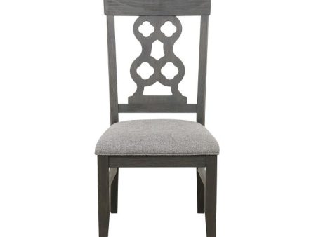 Arasina Side Chair in Dark Pewter (Set of 2) For Discount