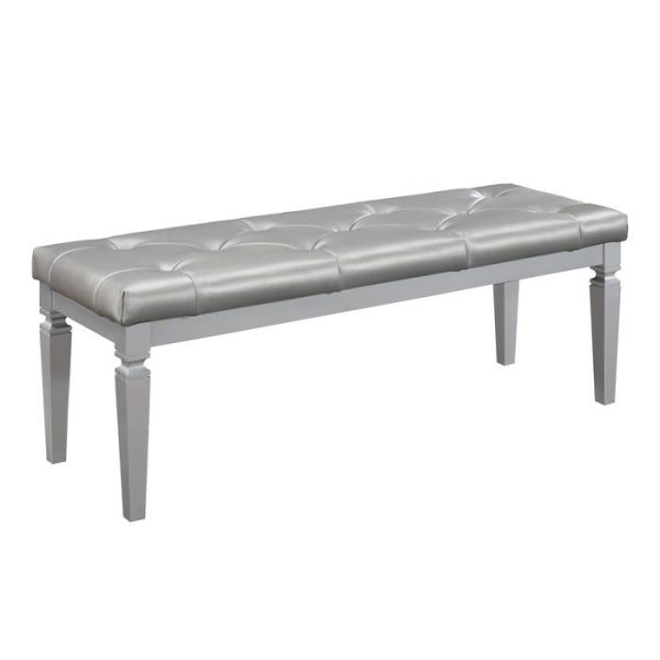 Allura Bed Bench in Silver 1916-FBH Online Hot Sale