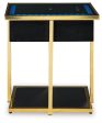 Rexwell - Black   Gold Finish - Accent Table With Speaker on Sale