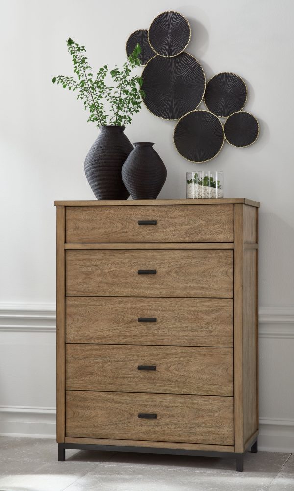 Tomtyn - Light Brown - Five Drawer Chest Online now