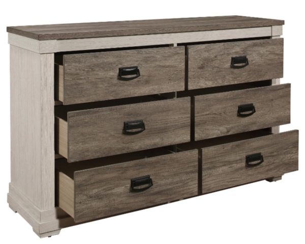 Arcadia Dresser in White & Weathered Gray 1677-5 Hot on Sale