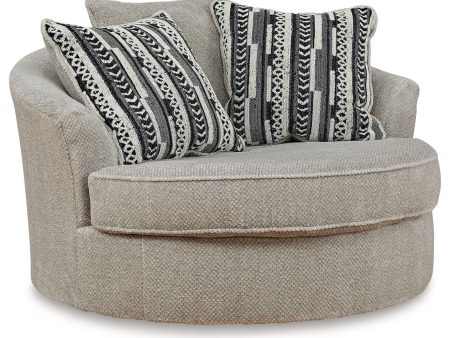 Calnita - Sisal - Oversized Swivel Accent Chair - Fabric For Cheap