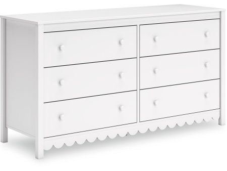 Hallityn - White - Six Drawer Dresser Online Sale