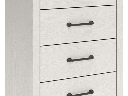 Linnocreek - White   Warm Brown - Four Drawer Chest Supply