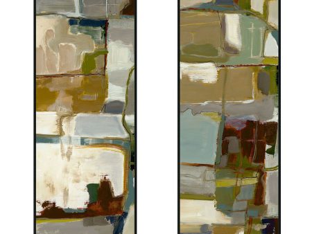 Topograph I & II - Painting 40  x 60  Set of 2 By Buddy Whitlock - Black Discount