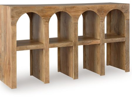 Luzmanacy - Natural Brown - Console Sofa Table Fashion