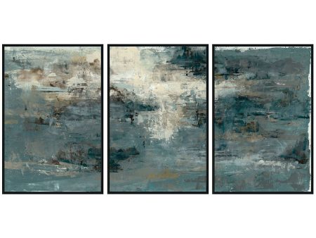 Bravo - Painting 72  x 36  By Buddy Whitlock (Set of 3) - Black For Cheap